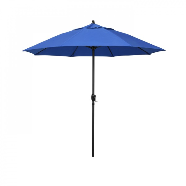 California Umbrella 7.5' Bronze Aluminum Market Patio Umbrella, Olefin Royal Blue 194061336472